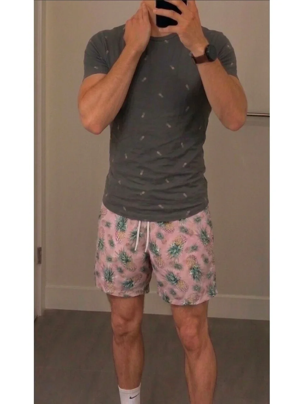 Pineapple Summer Outfit Set Old Navy Tee & Pineapple Swim Shorts